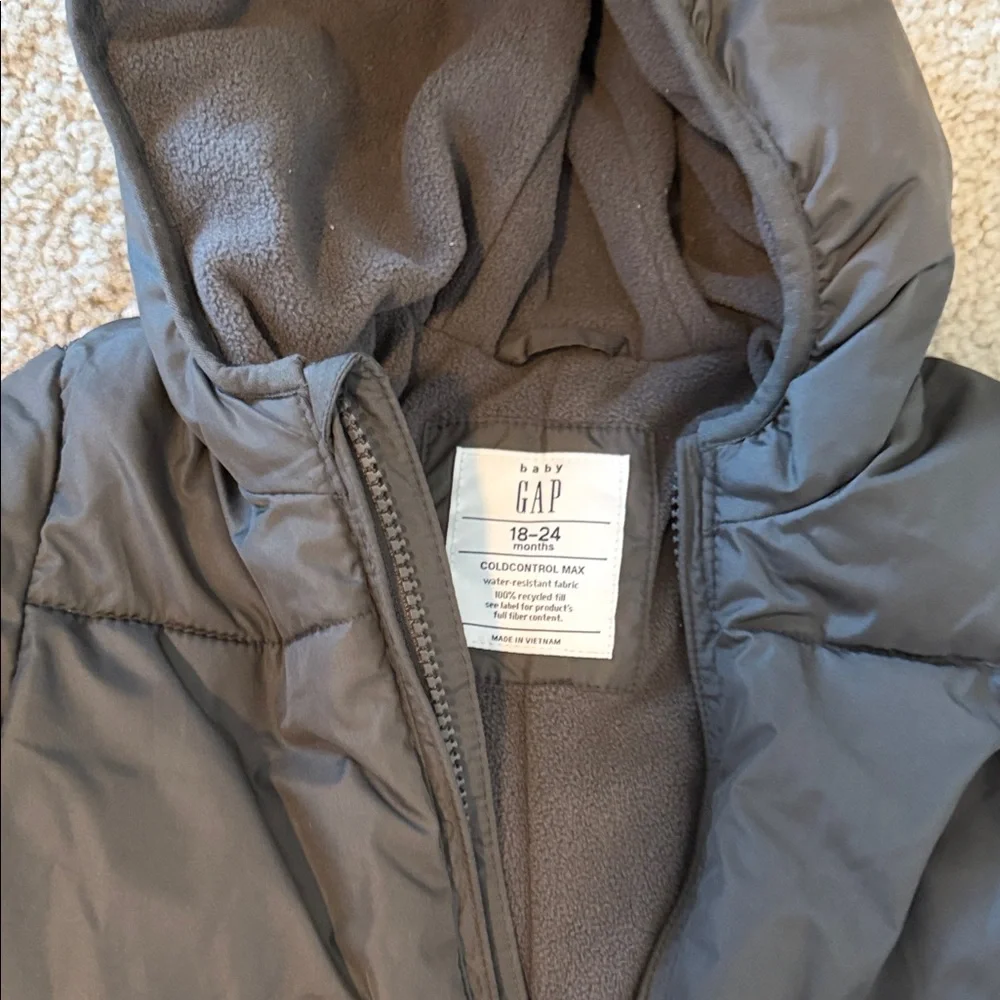 New Gap Snowsuit Baby Puffer Snowsuit Coldcontrol Grey 18-24 month